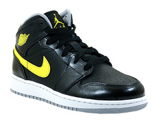 air jordan 1 amarillo con negro