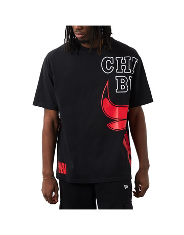 New era NBA Metallic Chicago Bulls Short Sleeve T-Shirt Black