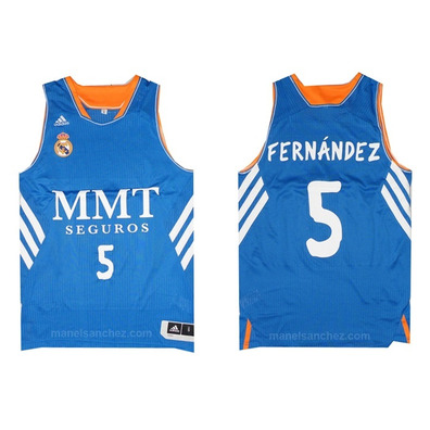 Camiseta Rudy Fernández Real Madrid Basket 13/14 (azul/blanco)