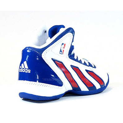 Adidas Daily Double 3 NBA Kids (blanco/azul/rojo)(30-35)