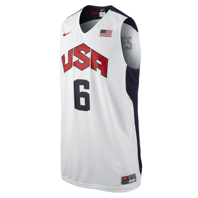 Camiseta Nike Réplica Lebron James "USA" (100/blanco/navy/rojo)