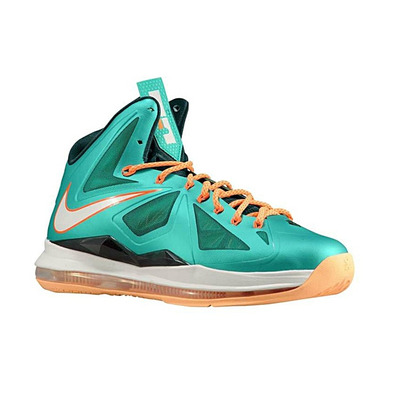 Lebron X "Dolphins" (302/turquesa/naranja/blanco)