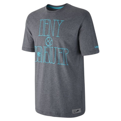 LeBron Deny & Conquer Camiseta (091/gris/azul)