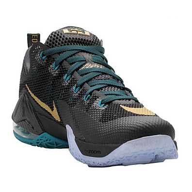 Lebron XII Low "SVSM" (070/negro/metalic gold/ radiant esmeralda)