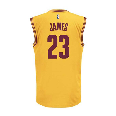 Adidas Camiseta Réplica Lebron James Cavaliers (amarillo/burdeos)