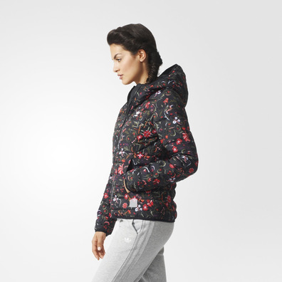 Adidas Originals Mujer Chaqueta All Over Print Slim Flower (negro)