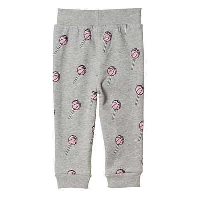 Adidas Originals Chándal Infant Basketball Hooded Fleece Set (rosa/gris)