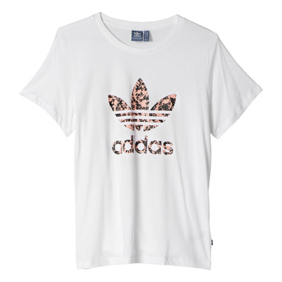 Sinis Intermedio Extranjero Adidas Originals Mujer Camiseta Boyfriend Trefoil Tropic (blanco
