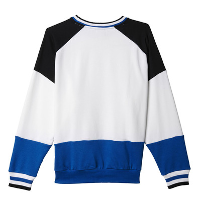 Adidas Originals Sudadera Mujer Run Baggy Sweat (blanco/azul/negro)