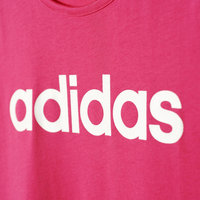 Adidas Junior Girls Camiseta Wardrobe Fun (rosa/blanco)