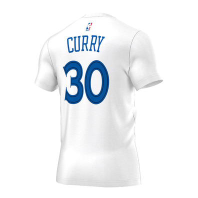 Adidas NBA Camiseta Gametime Stephen Curry Warriors (blanco/azul/amarillo)