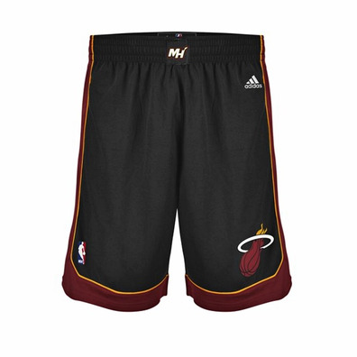 Adidas Short Swingman Miami Heat (negro/burdeos)