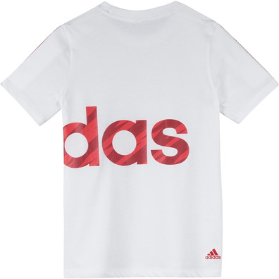 Adidas Camiseta Niño Recharged (blanco/rojo)