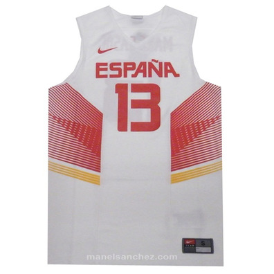 Camiseta Réplica Marc Gasol #13# España 2014 (102/blanco/rojo)