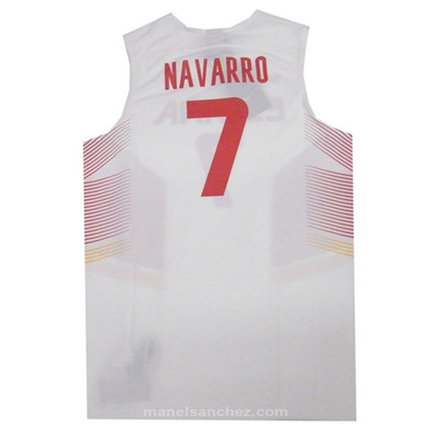 Camiseta Réplica Navarro #7# España 2014 (101/blanco/rojo)