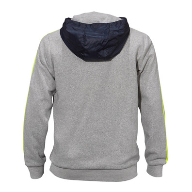 Adidas Original Sudadera Fun H Flock Niño (gris/navy/lima)