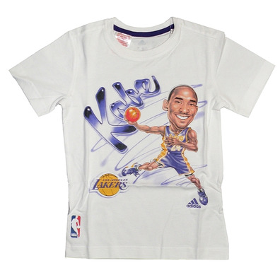 Adidas NBA Camiseta Niño GFX Air Brush Kobe (Blanco)