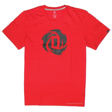 Adidas Camiseta D-Rose Logo (rojo/negro)