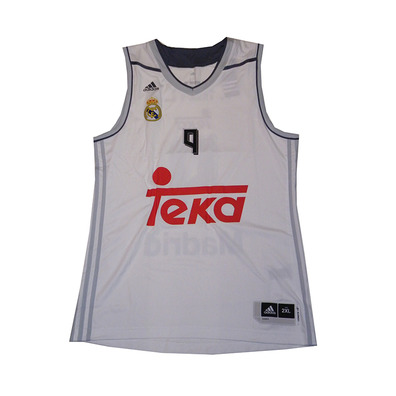 Camiseta F. Reyes #9# Real Madrid Basket 2015-2016 (blanco/gris)