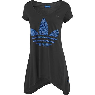 Adidas Camiseta Graphic Leopard Trefoil (negro/azul)