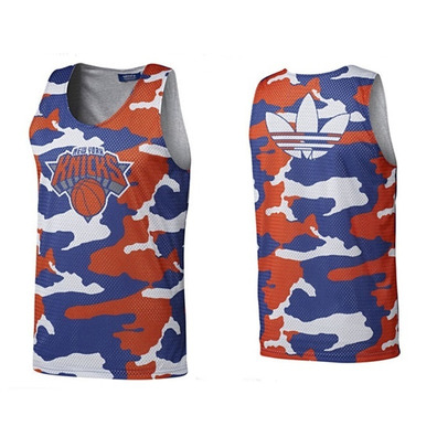 Adidas Camiseta Reversible Knicks Mesh (blanco/azul/naranja)