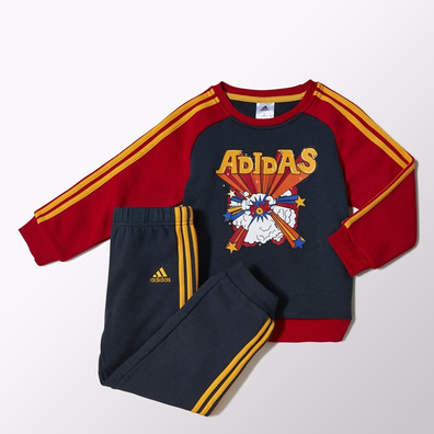 Adidas Chandal Bebé Fun (gris/rojo/amarillo)