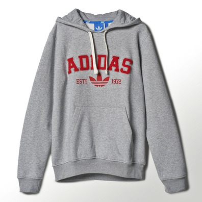 Adidas Originals Sudadera Slim Fleece (gris/rojo)