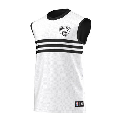 Adidas Camiseta NBA Brooklyn Summer Run Reversible (blanco/negro)