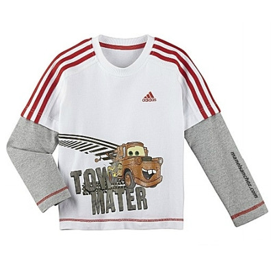 Adidas Camiseta M/L Disney Cars Tow Mater (blanco)