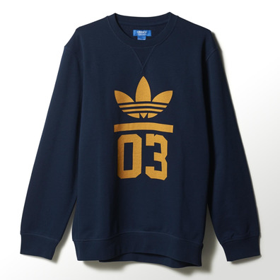 Adidas Originals Sudadera 3foil Crew (marino/amarillo)