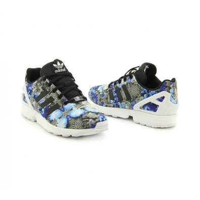 Adidas Originals Junior ZX Flux "Jungle" (gris/azul cobalto/negro/blanco)