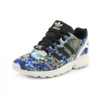 Adidas Originals Junior ZX Flux "Jungle" (gris/azul cobalto/negro/blanco)