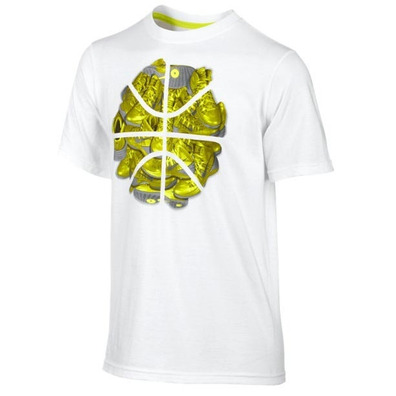 Camiseta Nike Shoe Ball Niñ@ (100/blanco/dorado)