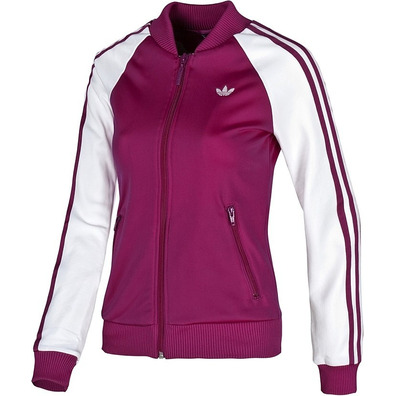 Adidas Supergirls Heart Track Top (burdeos/blanco)