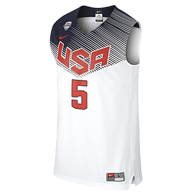 Camiseta Réplica Kevin Durant #5# USA 2014 (100/blanco/navy/red)