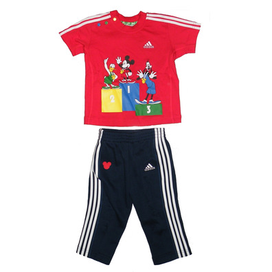 Adidas Conjunto Bebé Disney Domigo Olimpic  (rojo/marino)