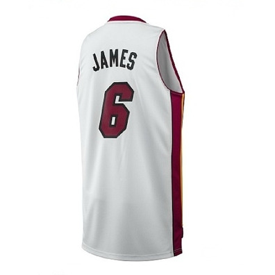 Adidas Camiseta Swingman Lebron James Miami (blanco)