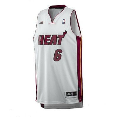 Adidas Camiseta Swingman Lebron James Miami (blanco)