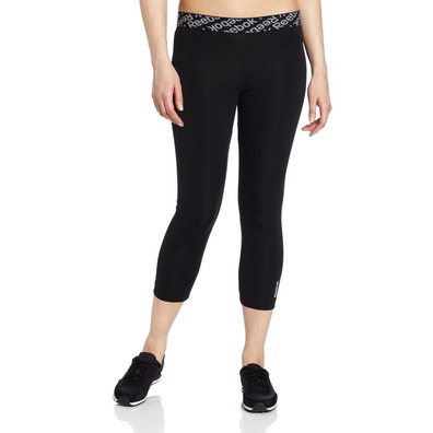 Reebok Malla Capri Entrenamiento  (Negro)