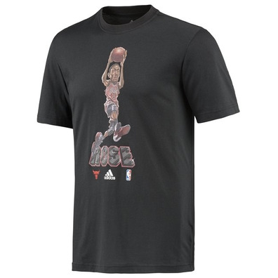 Adidas NBA Camiseta GFX Caricature Rose (negro/negro)