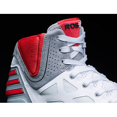 Adidas AdiZero Rose 2.5 (blanco/gris/rojo)