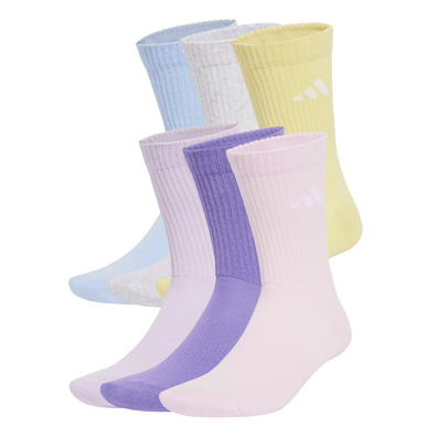 Adidas Cushioned Crew Socks 6 Pairs "violet fusion"