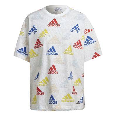 Adidas Essentials Multi-colored Logo Boyfriend T-Shirt