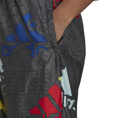 Adidas Essentials Multi-Colored Logo Loose Fit Woven Pants