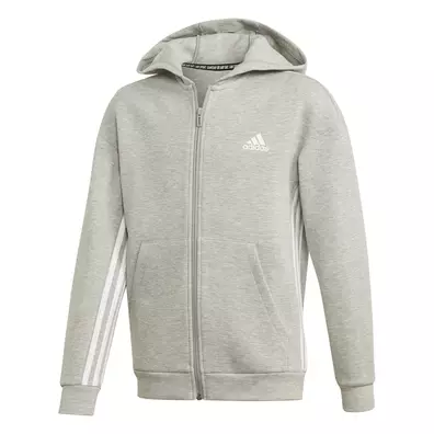 Adidas Junior YB MH 3-Stripes Full Zip Hoodie