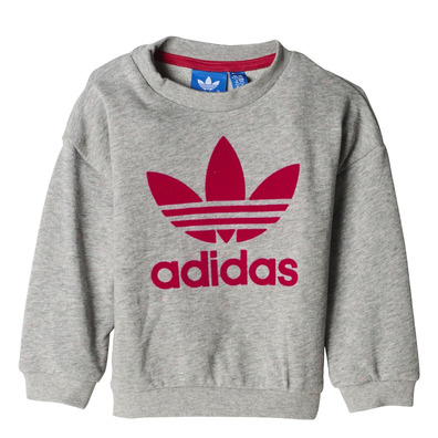 Adidas Originals Chándal Trefoil FT Crew Infants (medium grey/ bold pink)