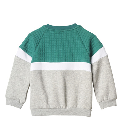 Adidas Originals Trefoil Fleece Crew TrackSuit Infants (Sub Green /White/Medium Grey)