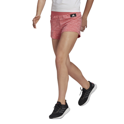 Adidas Sportswear 3 Bar All-Over-Print Shorts "Hazy Rose"