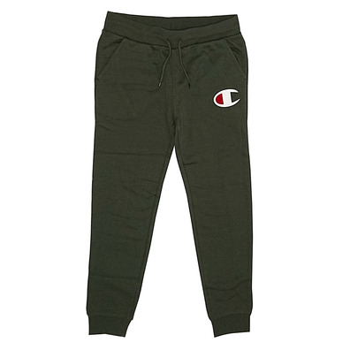 Champion Athletic Kids Logo Rib Cuff Pants (Forest Green)