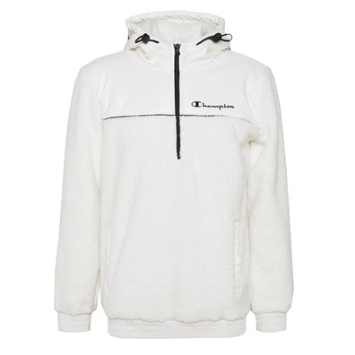 Champion Authentic Legacy Sherpa Hooded Half-Zip "White"